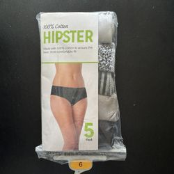 Brand New 5pk 100% Cotton Women’s Hipster Underwear 