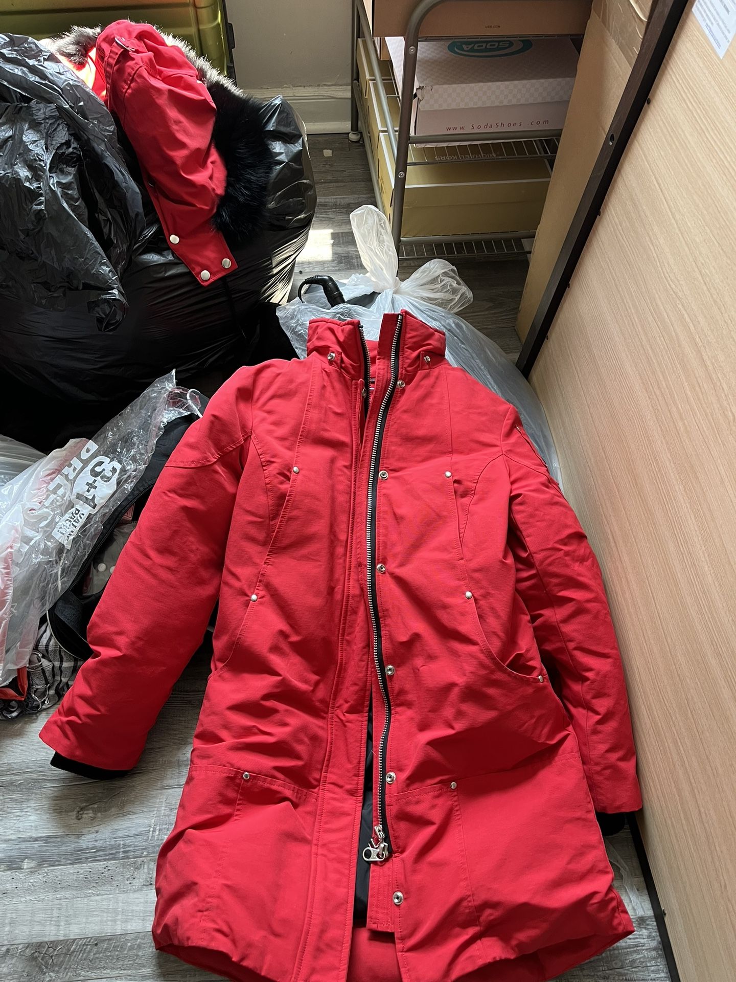 Menβs Red MOOSEKNUCKLES Coat