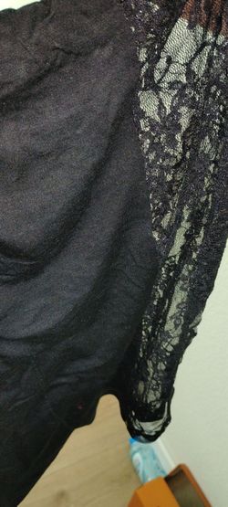 Black Lace Panel Top or Dress