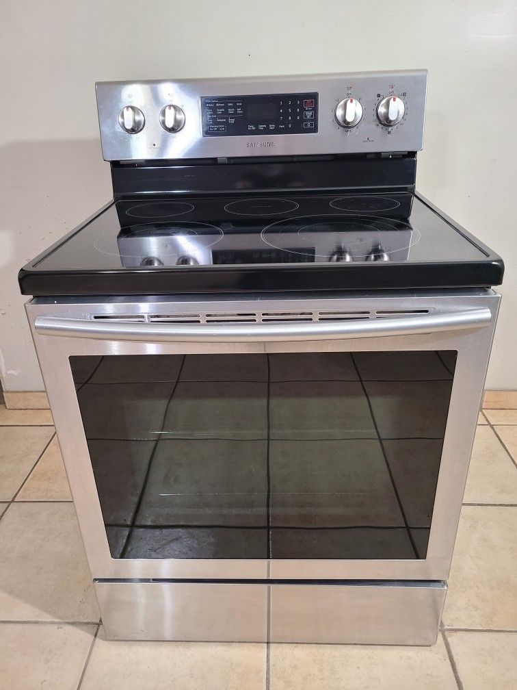 .Stainless Steel Samsung Electric Stove 5 Burner