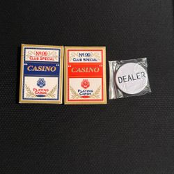 Casino playing cards w button