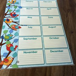 Owl Theme Birthday Classroom Poster