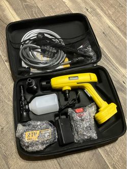 Gisam 1015PSI Cordless Pressure Washer, 2.4GPM Portable Power Washer with 6-in-1 Adjustable Nozzle, 2x 4.0Battery ,Power Cleaner for Cars/Patios