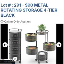 4-Tier Metal Rotating Storage Vanity
