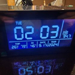 Digital Alarm Clock with Wireless Phone Charger