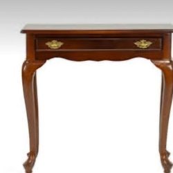 Cherry Console Table & Oval Mirror