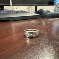 Men's Wedding Ring - 14k White Gold 1 Ctw. Diamonds