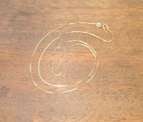 14kt Box Chain 21"