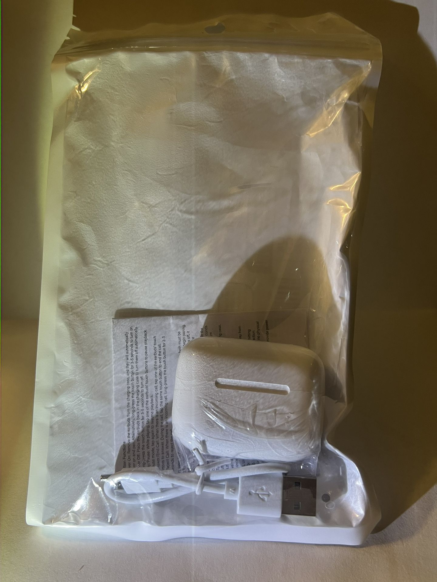 Brand New, Un Opened, Unused White Earbuds