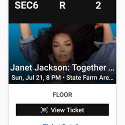 Janet Jackson 2 Tickets 