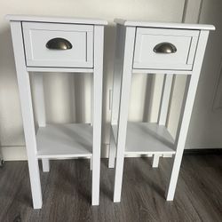 White Nightstands (Pair) – $60 Like New