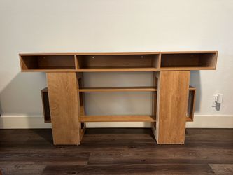 Wood side table or  TV Stand with Open Shelving