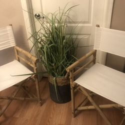 Bamboo Folding Directors Chairs (2ea)