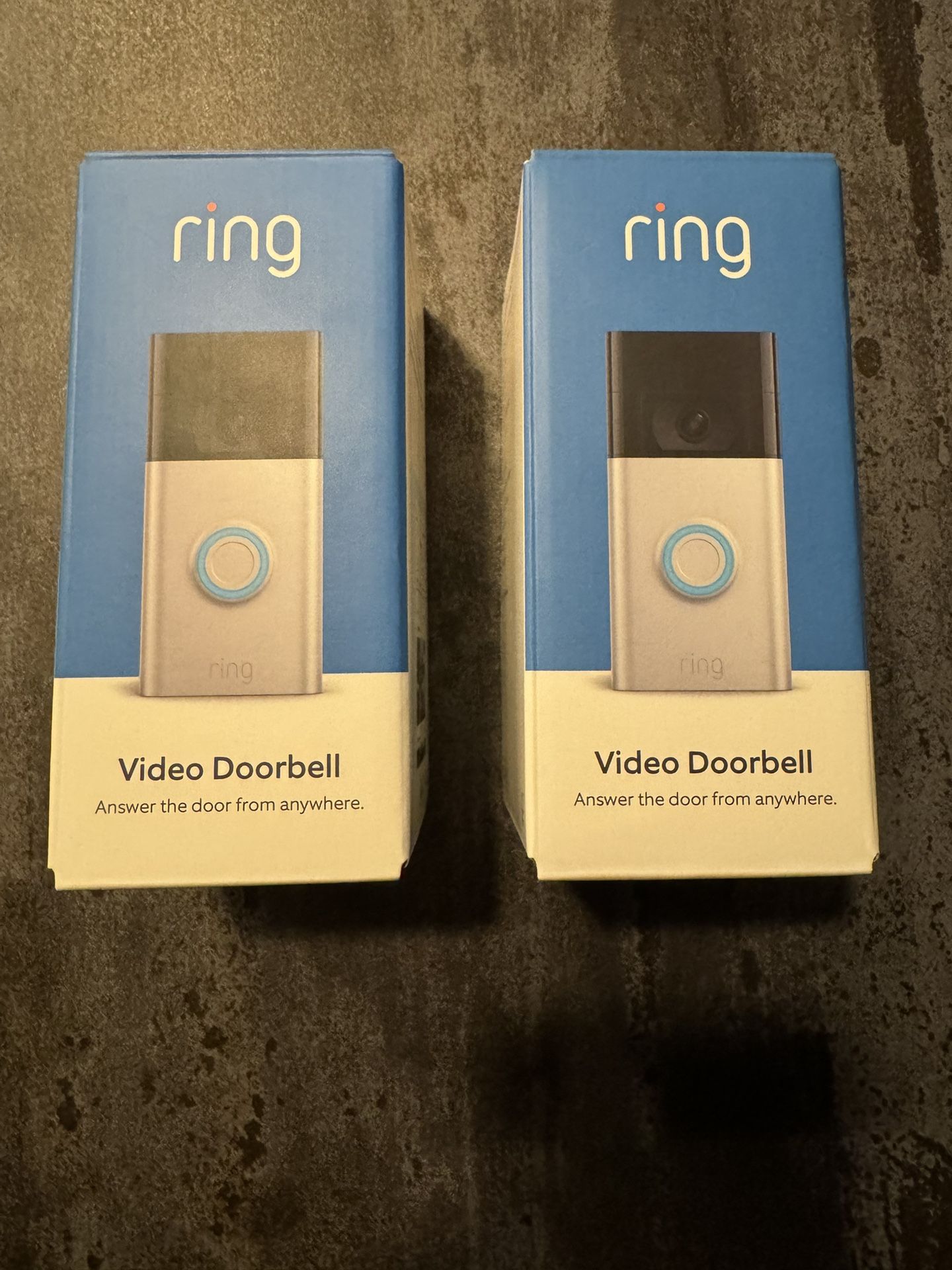 Ring Video Camera Doobell . 2 Pack WiFi Built-in Battery