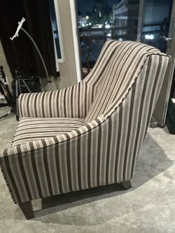 Elegant John Lewis Striped Armchair – UK-Made, Excellent Condition.
