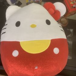 Jumbo 24” Hello Kitty Squishmallow Sanrio Extra Large Plush Sparkly Red NWT Rare