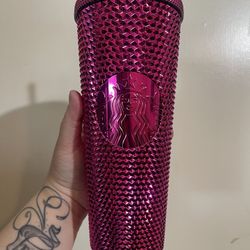 Starbucks Studded Pink Chrome