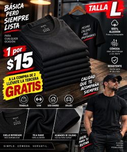 Playeras nuevas talla L – $15 c/u | Compra 2 y llévate 3 🔥