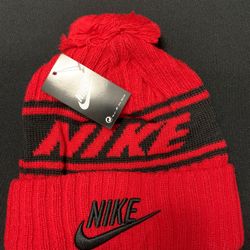 New Never Worn Red And Black Nike Knit Winter Hat