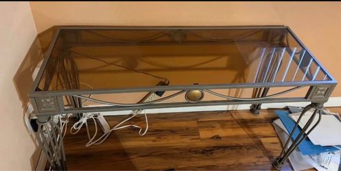 Glass table  4ft L 1 ft W