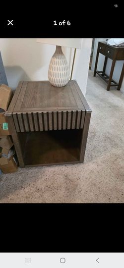 Modern Living Spaces End Table - Ribbed Drawer Detail