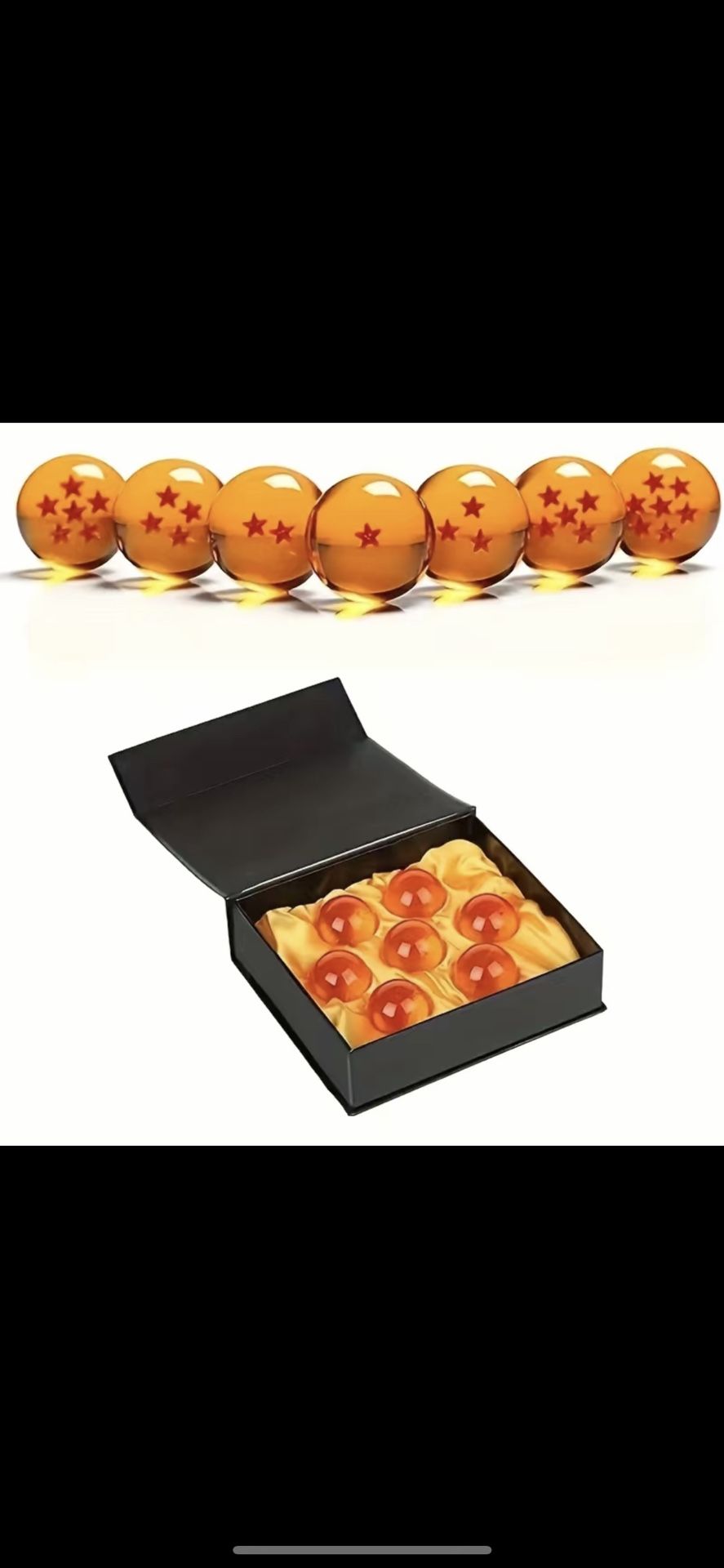 New Collectible Medium Crystal Glass 7 Stars Balls - 7 Pcs with Gift Box (43 MM in Diameter)