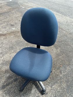 2 Blue Fabric Armless Office Task Chair