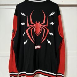 Bioworld Marvel Miles Morales Spider-Man Varsity Jacket Size XL