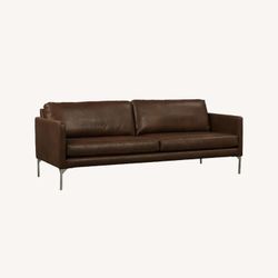West elm leather sofa
