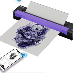 Tattoo Stencil Printer, Wireless Stencil Printer for Tattooing, Portable Temporary Thermal Tattoo Machine kit for Tattoo Artists & Beginners