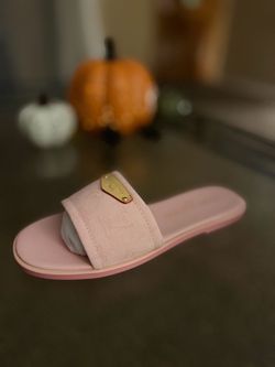 Pink LV sandals