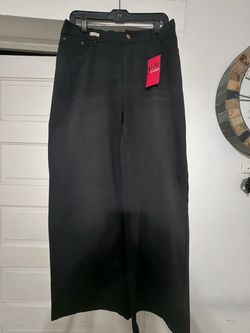 Black Wide-Leg High-Waist Pants with Tags