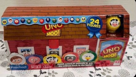 Mattel Uno Moo Preschool Ages 3+ Matching Game Barn Animals NEW - $10