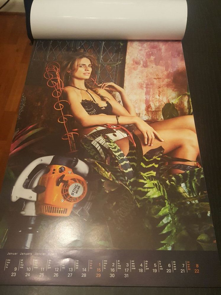 STIHL calender. (Warning women a little less clothes)