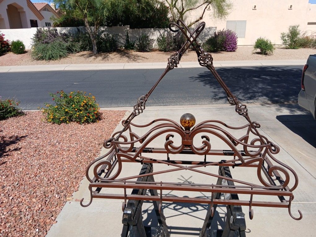 Custom Rod Iron Kitchen Pot Rack
