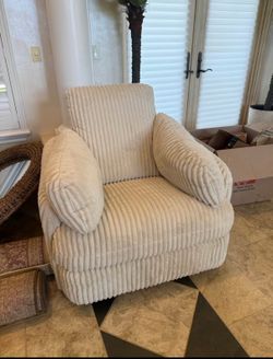 Ashley manual recliner chair cream