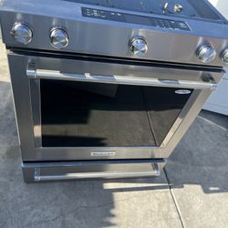 Kitchen Aid slide In Stove  5 Burner  Stainless Steel 