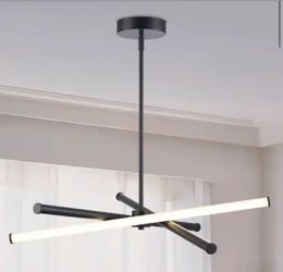 Brand new, York 28” Modern Black LED Pendant Light – Dimmable 3-Color CCT