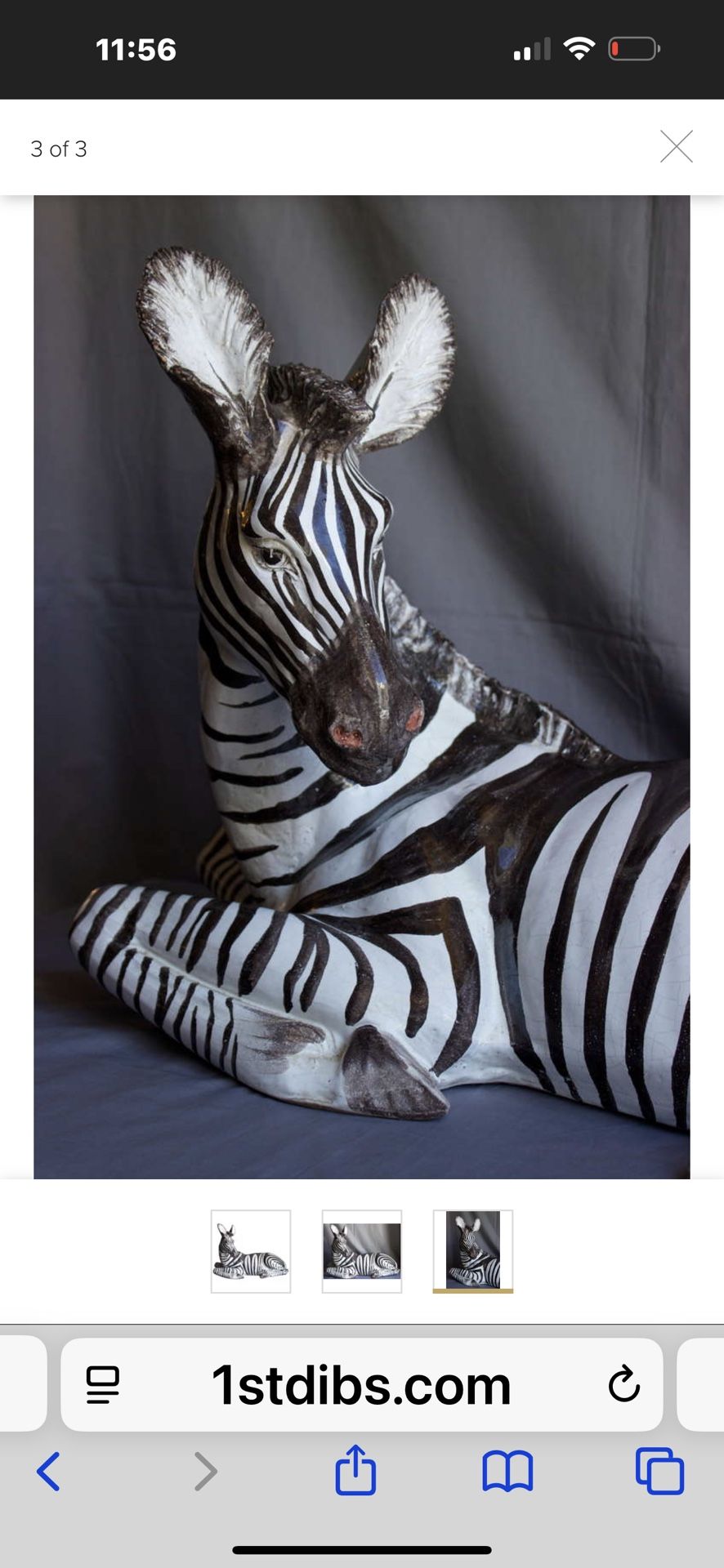 Ceramic Italian Zebra 1970