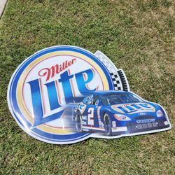 Miller Beer Sign Nascar 