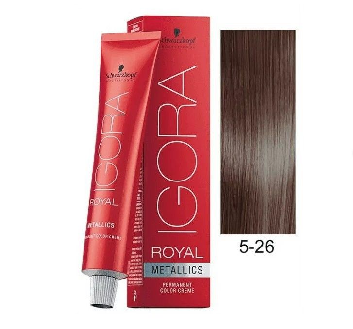 Schwarzkopf Igora Royal Metallics 5-26 Light Brown Ash Chocolate 2.1 Oz