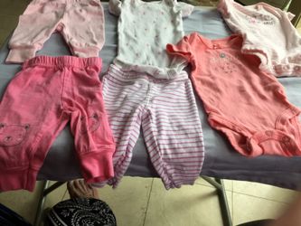 6PCS OF NEWBORN Girls clothes