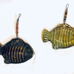 3-D Wall Art - Ceramic Pottery, Fish (2 Pieces)