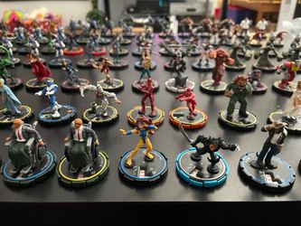 Marvel Heroclix Figure Lot – 50+ Figures w/ X-Men, Villains & Rare Characters – WizKids 2002-2003