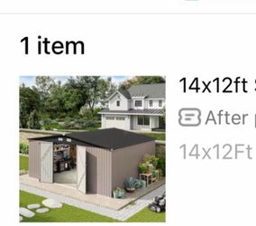 14x12 ft Outdoor Metal Storage Shed