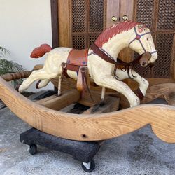 Antique Cast Iron Rocking Horse