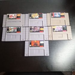 Super Nintendo SNES Lot of 7: American Gladiator. Super Battle Tank, Madden 93
