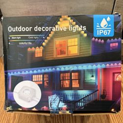 Permanent Outdoor RGB Eaves Lights – 100 ft (60 LEDs) – Smart Wi-Fi App – New (Box Slightly Damaged)