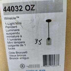 Kichler Winslow 44032oz 1 Bulb Mini Pendant Light Ficture In Olde Bronze, Multiple Available 