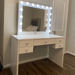 Makeup Vanity With Mirror / chair is separately  Price includes delivery and assembly Financing available In stock!! 